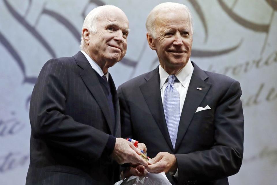 John McCain and Joe Biden (right) | AP/REX/Shutterstock