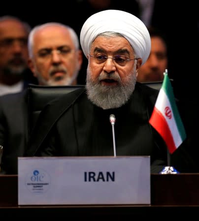 FILE PHOTO: Iran's President Rouhani speaks during an extraordinary meeting of the OIC in Istanbul