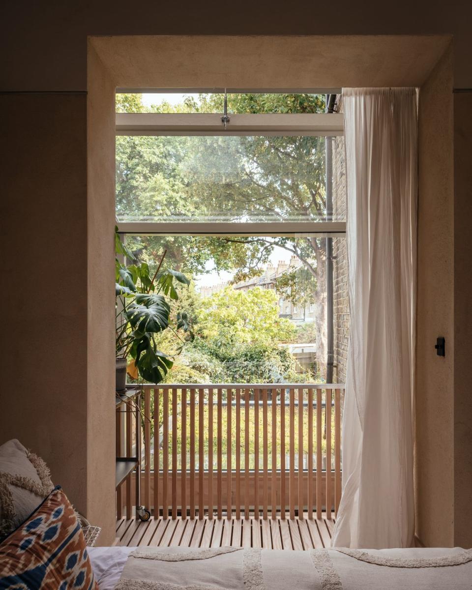 modern architecture nimtim architects bedroom view shot of garden slatted timber