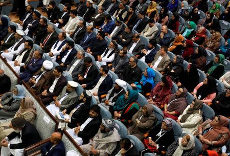 Afghans attend a consultative grand assembly, known as Loya Jirga, in Kabul, Afghanistan April 29, 2019. REUTERS/Omar Sobhani