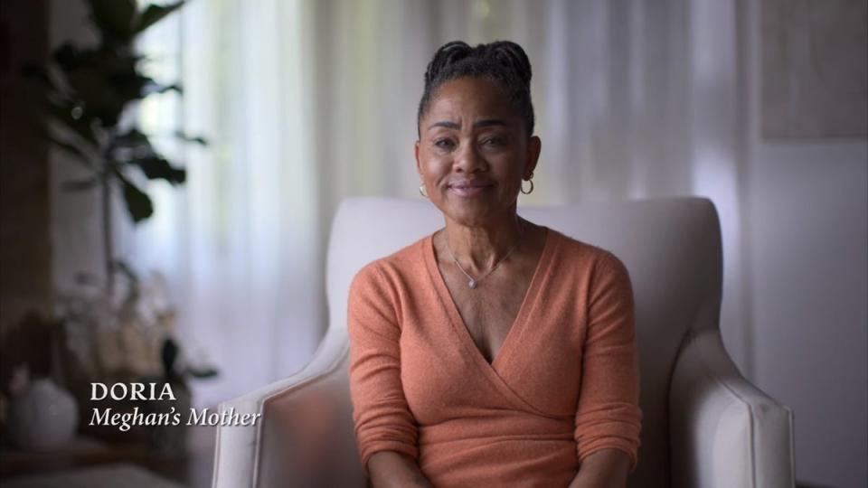 Meghan’s mum Doria Ragland appears in the Netflix documentary (Netflix)