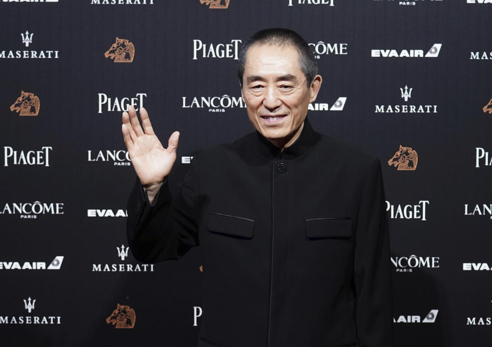 Chinese director Zhang Yimou arrives at the 55th Golden Horse Awards in Taipei, Taiwan, Saturday, Nov. 17, 2018. Zhang is nominated for Best Director for the film "Shadow" at this year's Golden Horse Awards -one of the Chinese-language film industry's biggest annual events. (AP Photo/Billy Dai)