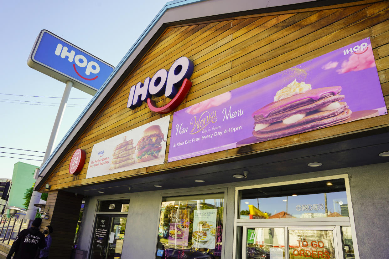 HOLLYWOOD, CALIFORNIA - DECEMBER 05: Atmosphere as IHOP Hosts a Tasting Event for Limited Time Only, Wonka-Inspired Menu at IHOP on December 05, 2023 in Hollywood, California. (Photo by Presley Ann/Getty Images for IHOP)