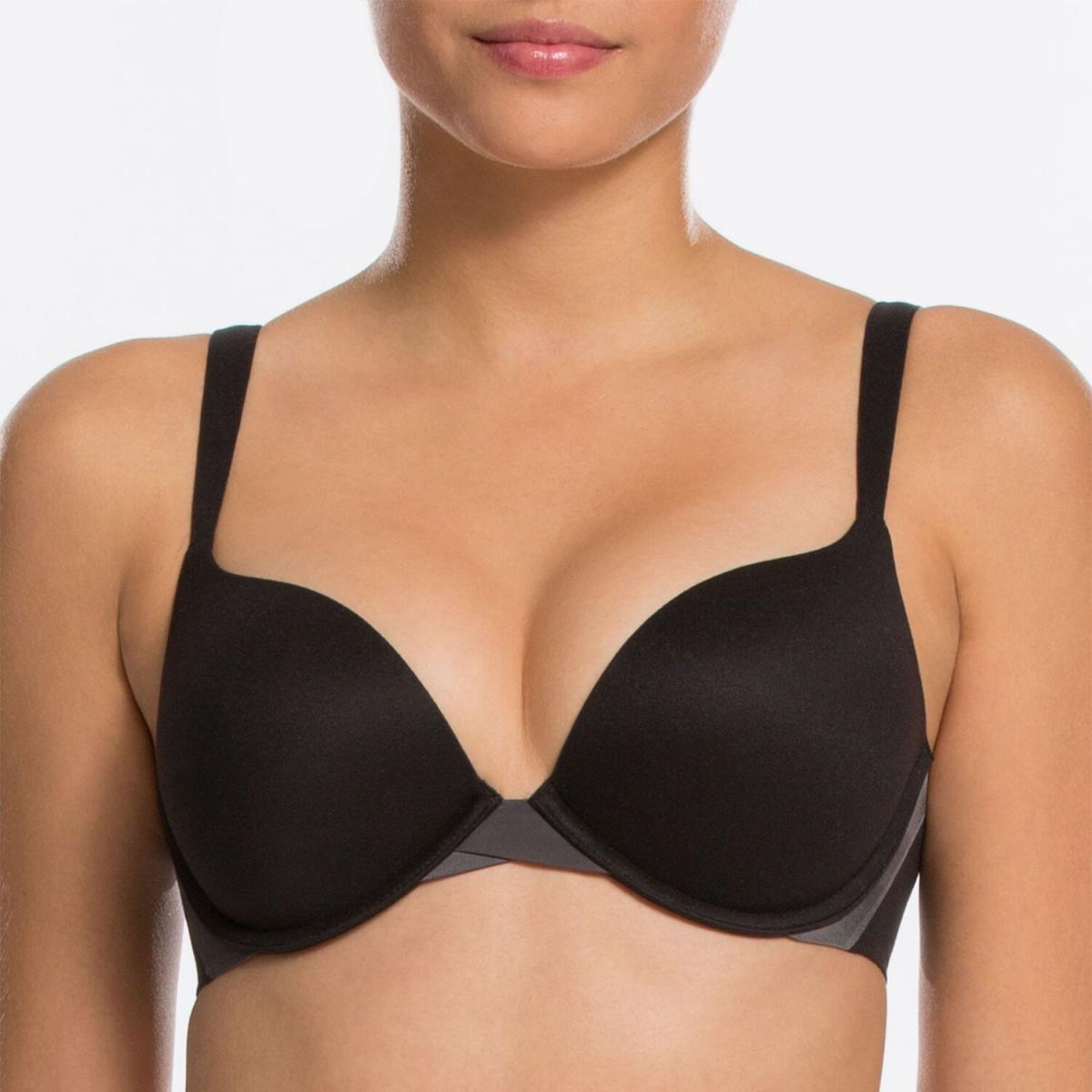 Spanx Pillow Cup Signature Push-Up Plunge Bra - Black