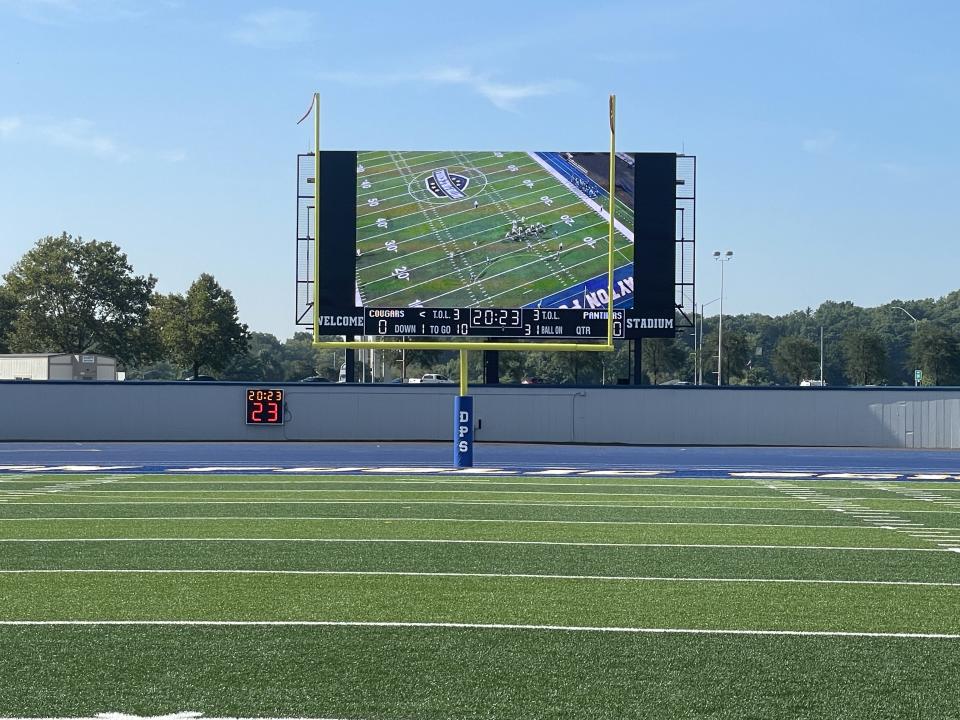 The new scoreboard at DPS's Welcome Stadium