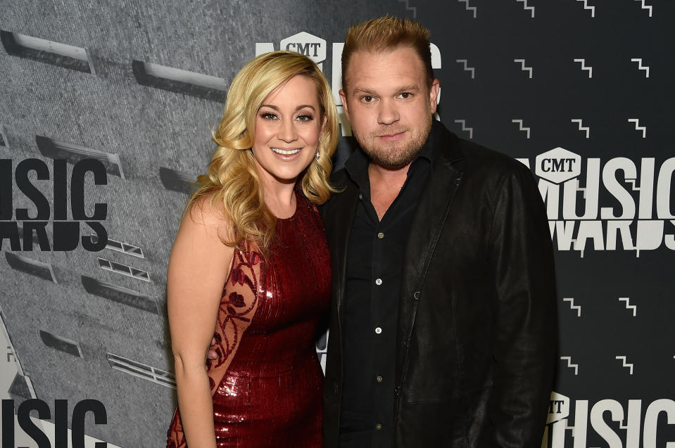 NASHVILLE, TN - JUNE 07: Kellie Pickler and Kyle Jacobs attend the 2017 CMT Music awards at the Music City Center on June 7, 2017 in Nashville, Tennessee.  (Photo by Rick Diamond/Getty Images for CMT)