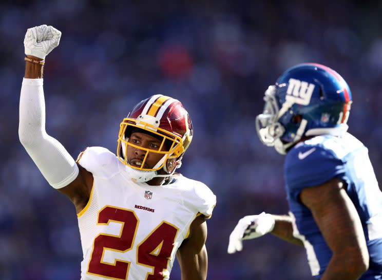 Round 2 went to Josh Norman in his rivalry against Odell Beckham Jr. (Getty Images) 