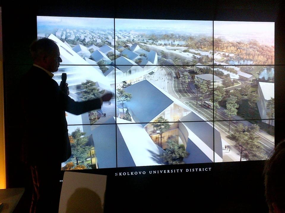 Skolkovo Foundation presenting a plan for the Skolkovo university district. Image source: Flickr, Skolkovo Foundation