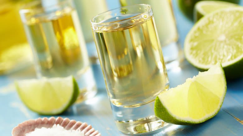Shots of tequila