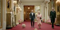<p>For the London Olympics Opening Ceremony, the Queen filmed a short sketch with Daniel Craig as James Bond, which <a href="http://www.telegraph.co.uk/sport/olympics/london-2012/9434663/London-2012-Queen-delighted-with-James-Bond-role-in-opening-ceremony.html" rel="nofollow noopener" target="_blank" data-ylk="slk:made it look like she parachuted" class="link ">made it look like she parachuted</a> into the arena. </p>