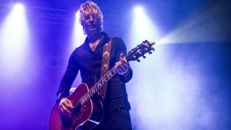 American singer and multi-instrumentalist, singer and songwriter Duff McKagan, bass player of Guns and Roses, performs live on stage in concert in Milan to present his new work Tenderness at Santeria Toscana 31 in Milan, Italy, on 8 September 2019