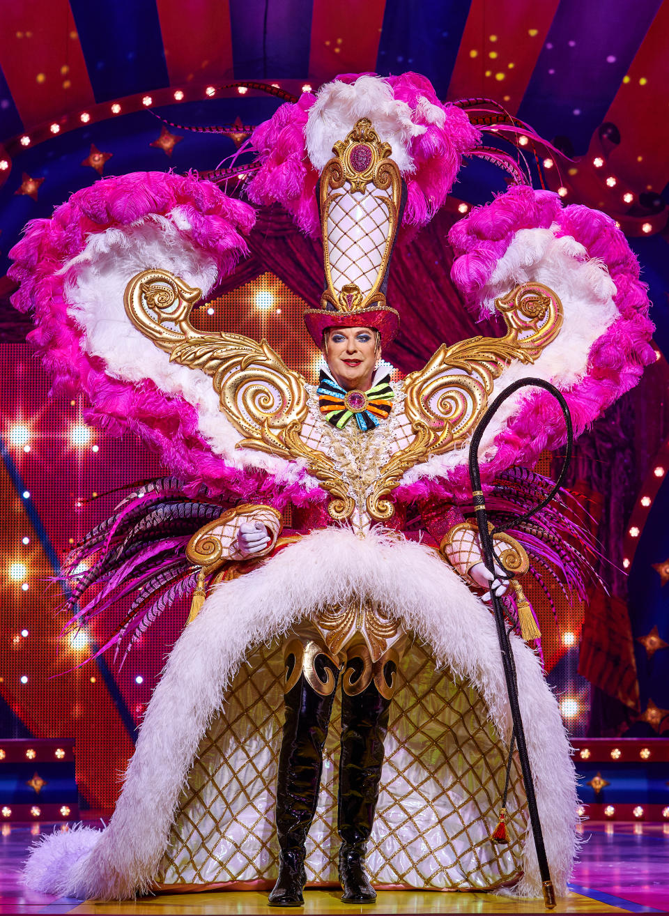 Julian Clary in Goldilocks, London Palladium 2019. Photo by Paul Coltas.