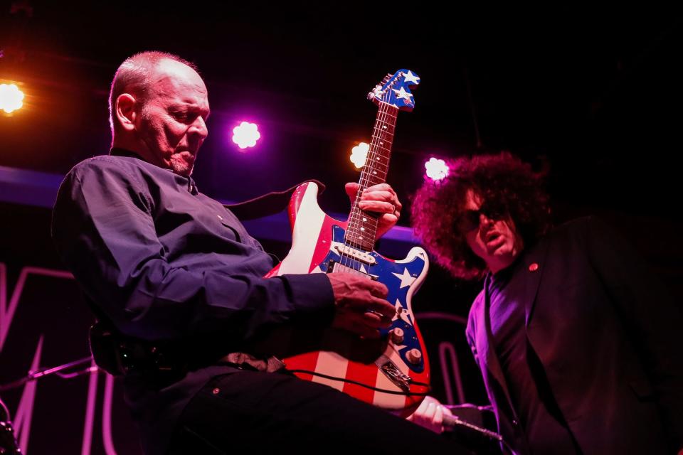 Wayne Kramer and a team of musicians performed as MC50 to celebrate the music of the MC5 at Third Man Records in Detroit, Tuesday, Oct. 30, 2018.