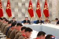 North Korean leader Kim Jong Un holds theThird Enlarged Meeting of Eighth Central Military Commission of the Workers' Party of Korea (WPK) in Pyongyang