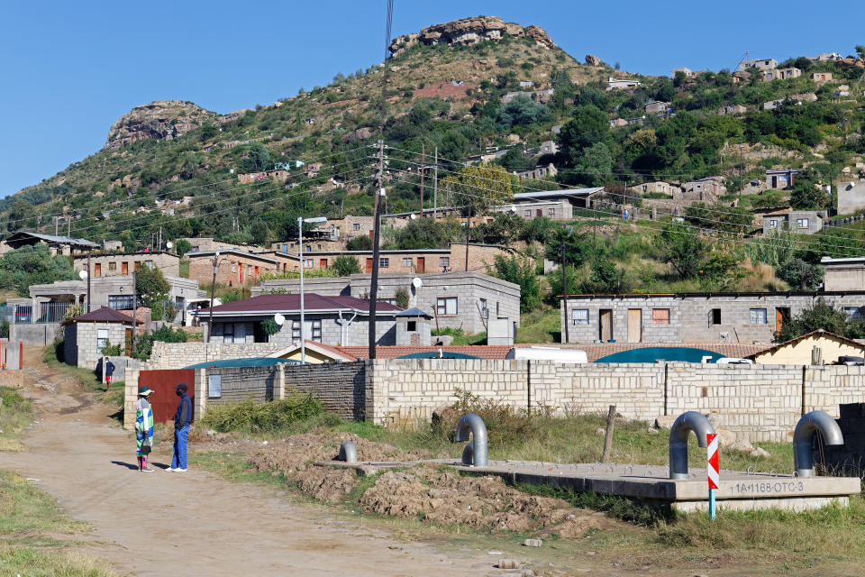 A scene from Thabong, one of the villages in Maseru, Lesotho's capital, where many factory workers live.<span class="copyright">Lindokuhle Sobekwa—Magnum Photos for TIME</span>