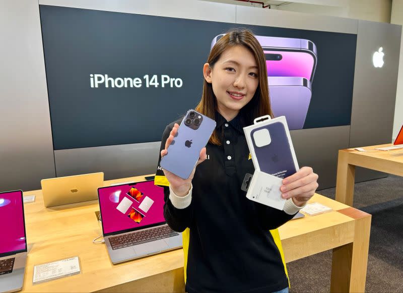 ▲燦坤舉辦限定一天的「Apple Day」，2月3日當天iPhone 14 Pro現折5%，指定款iPhone 14 Plus享8.7折。（圖／燦坤提供）