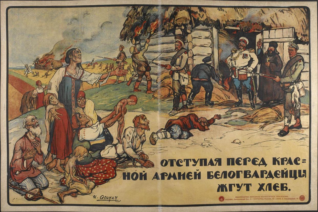 Exhibits: “Retreating before the Red Army, the Whites are burning the crops”: British Library Board