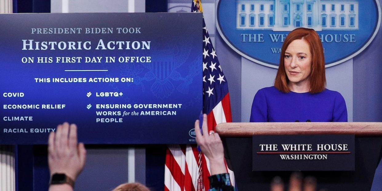 White House press secretary Jen Psaki.