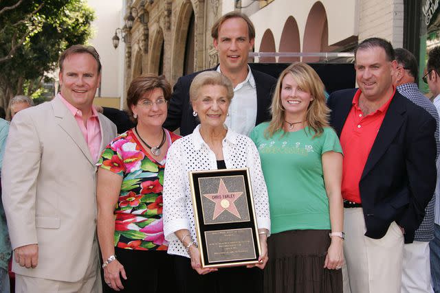 <p>SGranitz/WireImage</p> Chris Farley's family honors him posthumously with a star on the walk of fame