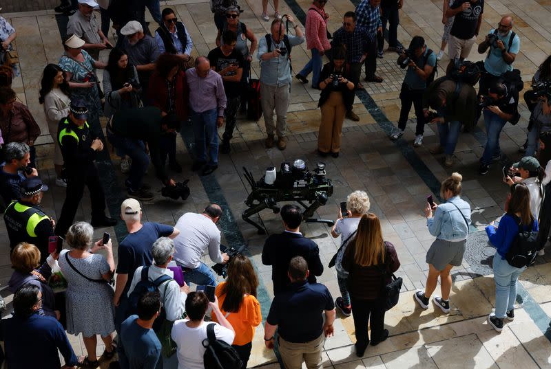 Presentation of a police robot dog in Malaga