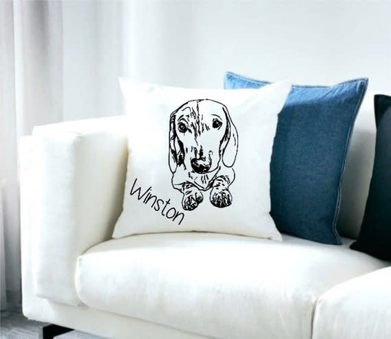18) Personalized Dog Pillow