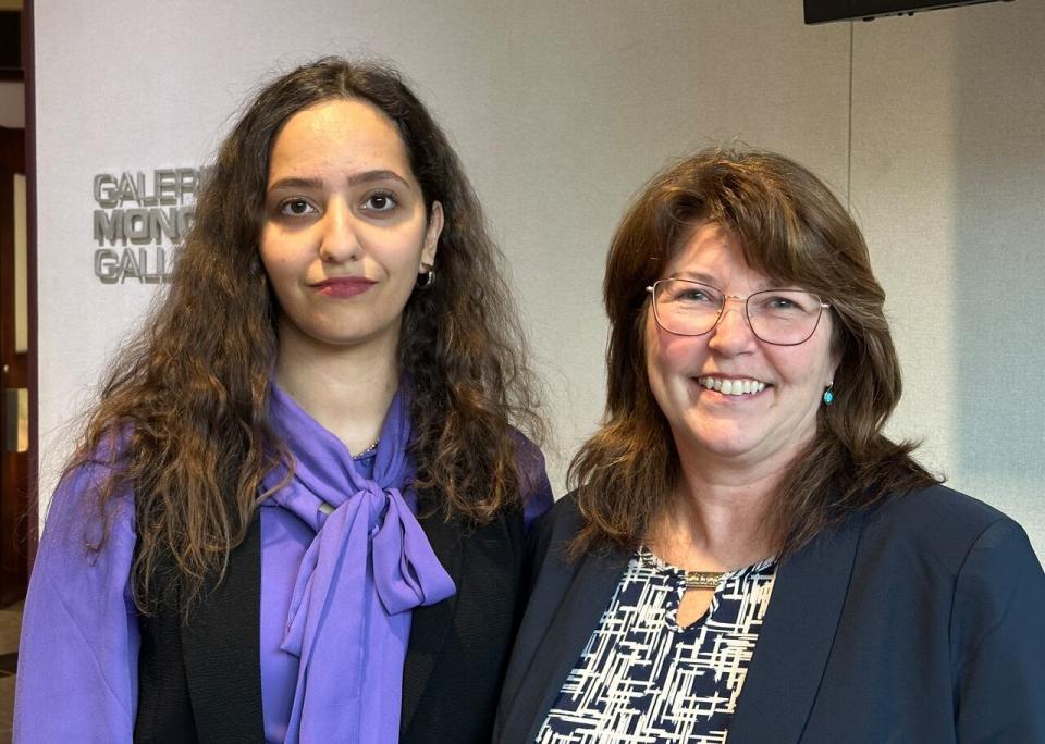 House of Nazareth executive director Zineb Elouad, left, and board chair Hélène Boudreau were pleased with the vote Monday. 