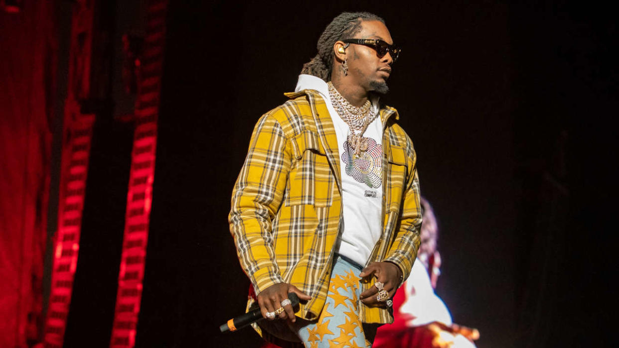 Offset of the Group Migos performs during the Astroworld Festival at NRG Stadium on November 9, 2019 in Houston, Texas. (Photo by SUZANNE CORDEIRO / AFP)