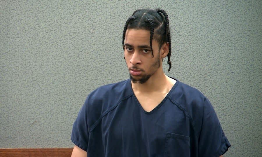 <em>Murder suspect Chance Comanche appears in a Las Vegas courtroom on Jan. 2, 2024. (KLAS)</em>