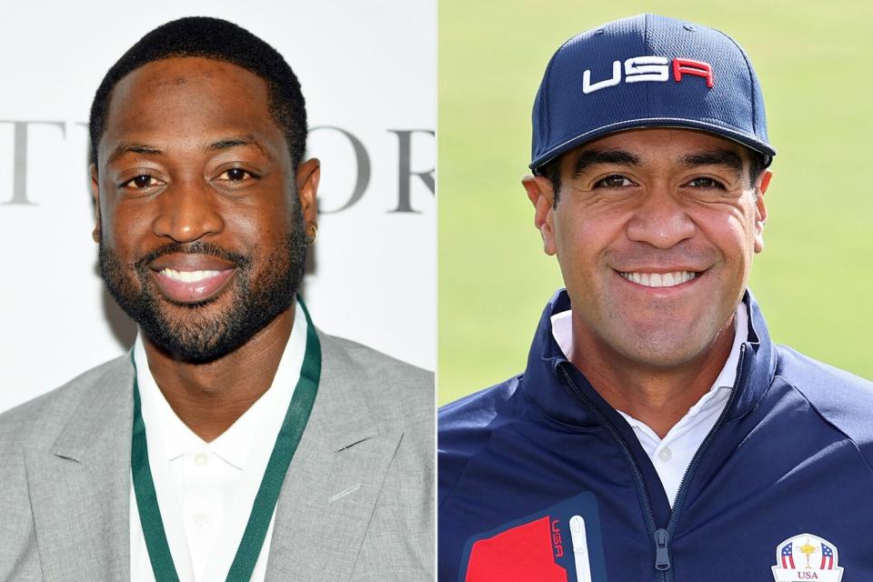 Dwyane Wade and Tony Finau