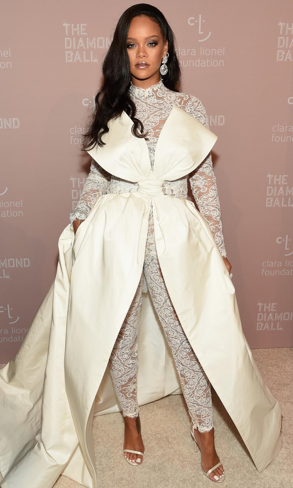 Rihanna attends Rihanna's 4th Annual Diamond Ball benefitting The Clara Lionel Foundation at Cipriani Wall Street on September 13, 2018 in New York City