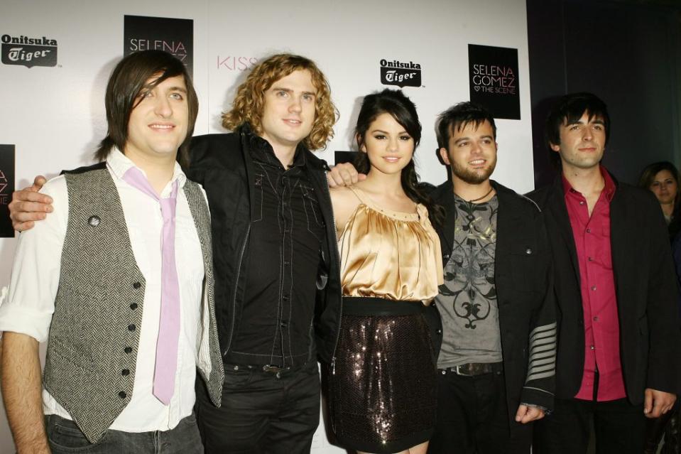 Selena Gomez with her band The Scene at Siren Studios on September 29, 2009 in Hollywood, California.