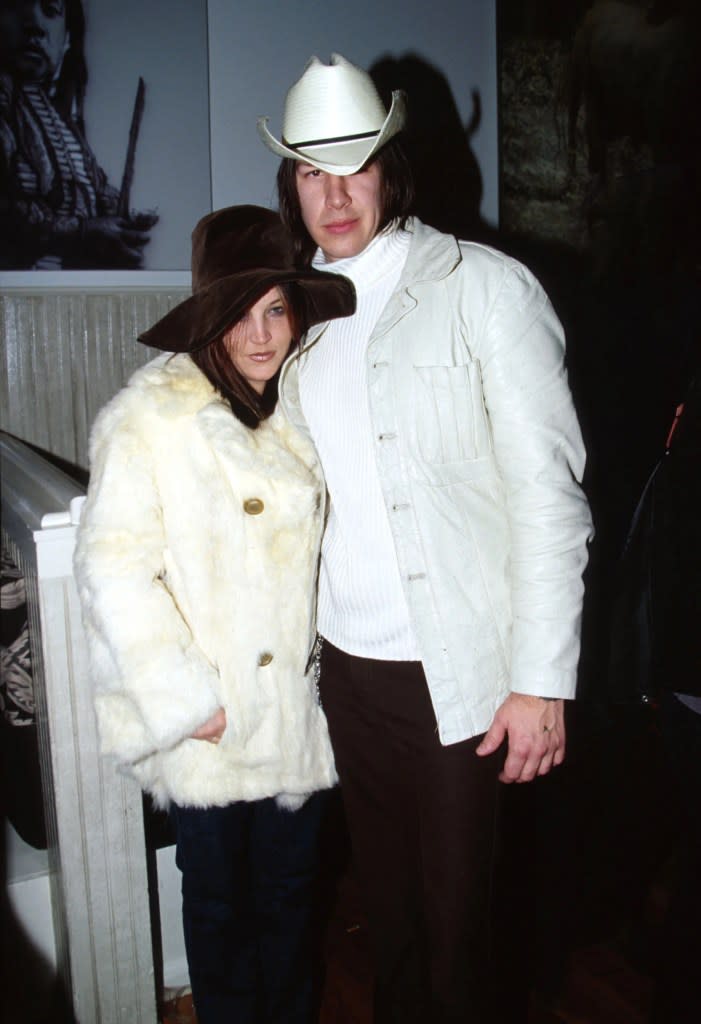 Lisa Marie Presley & John Oszajca during Sundance Film Festival 2000 - The Virgin Suicides Party in Park City, Utah, United States