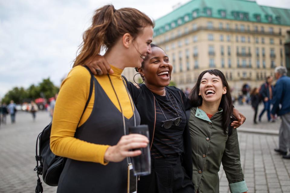 Young people smiling