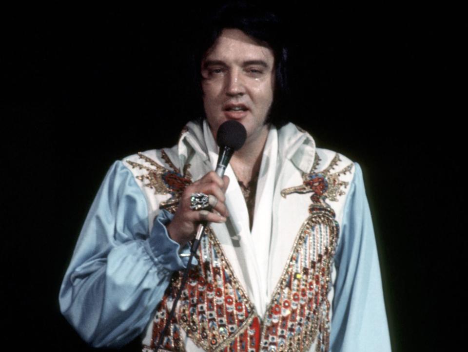 Elvis Performing in Concert at the Philadelphia Spectrum