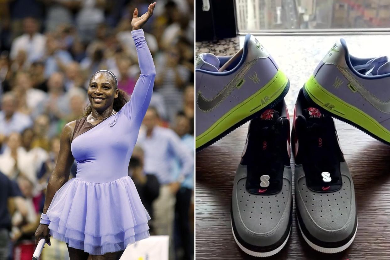 Serena Williams shows off custom Nike collection inspired by past court outfits.