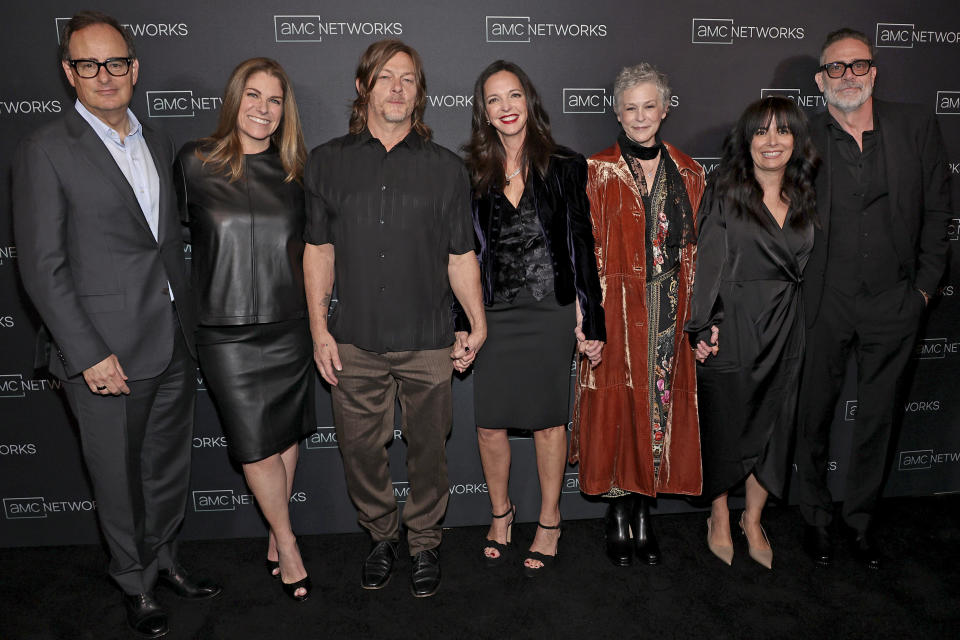 Dan McDermott, Kim Kelleher, Norman Reedus, Kristin Dolan, and Melissa McBride attend the AMC Networks 2024 Upfront