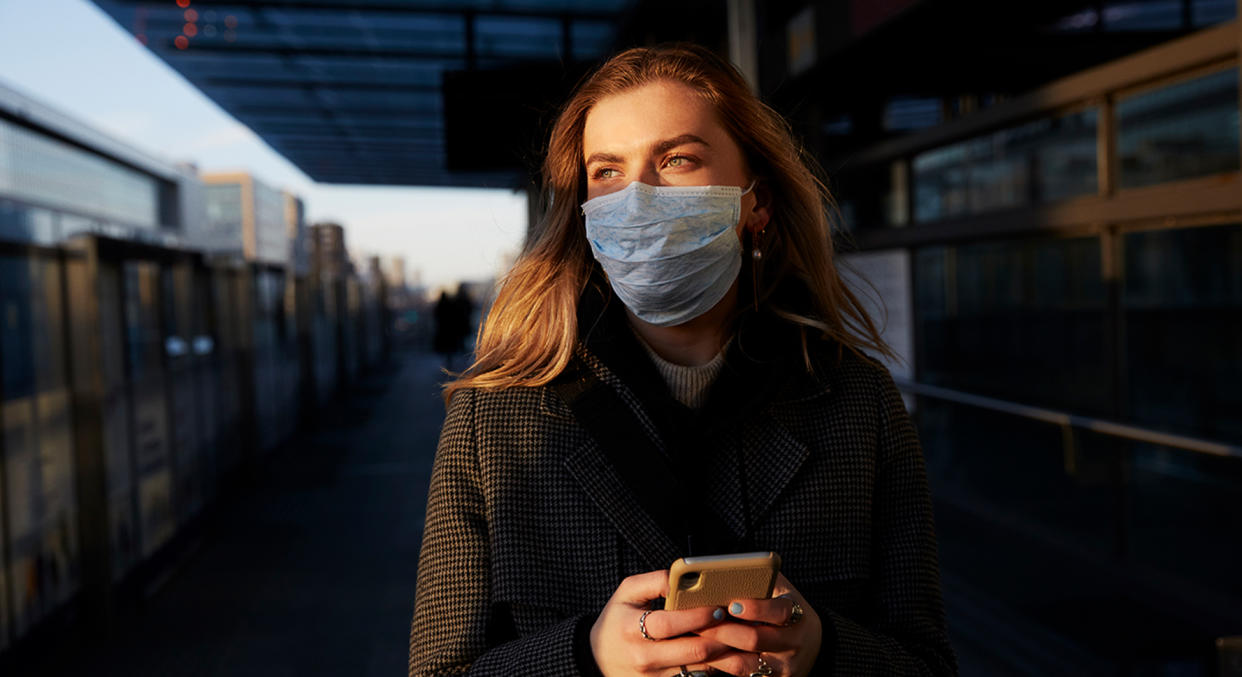 Face masks with matching scrunchies are available to buy on Etsy as face coverings become mandatory as of July 24.  (Getty Images)