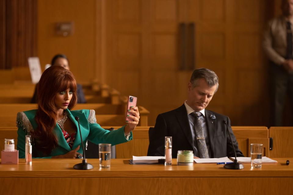 A modern version of the comic-book supervillain, Titania (Jameela Jamil) is a social-media influencer obsessed with She-Hulk in the new series "She-Hulk: Attorney at Law."