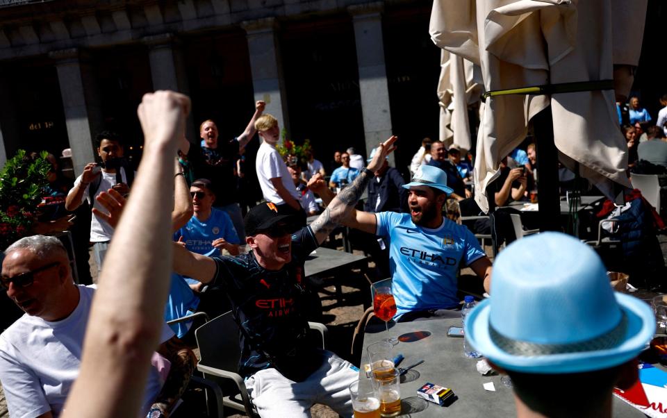 Thousands of City fans are in Madrid