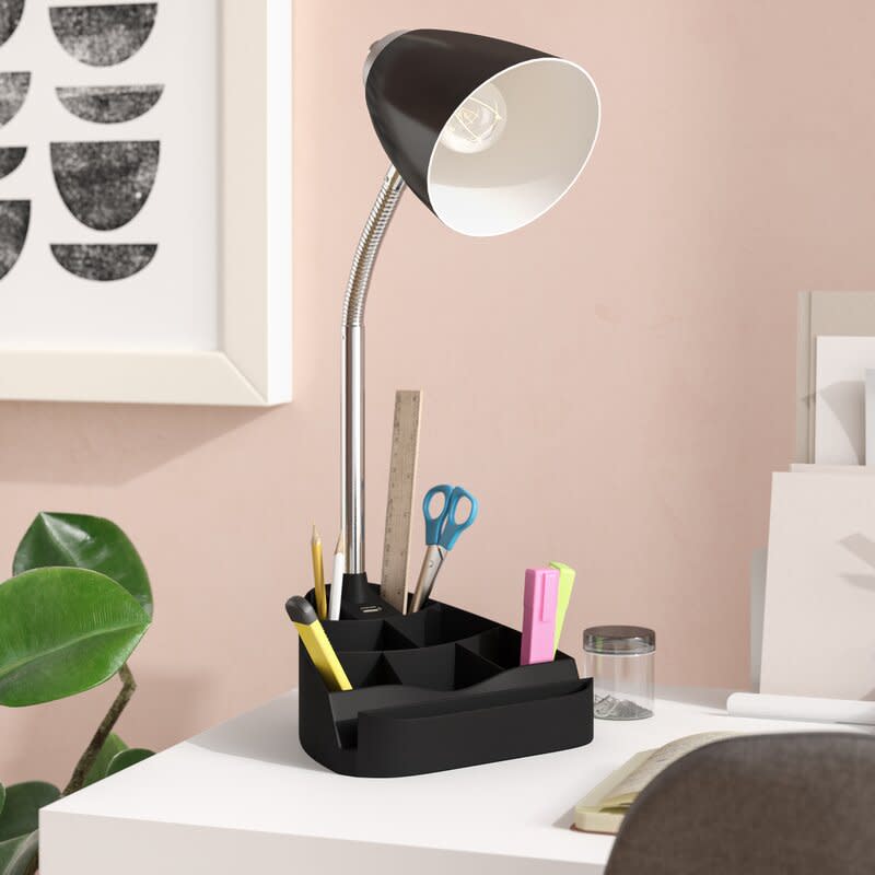 B Port 19" Desk Lamp in black.