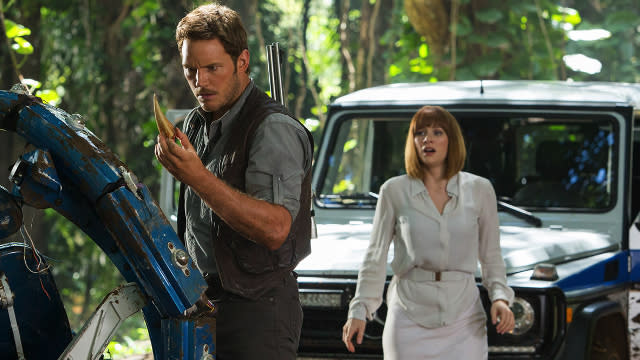 Holy dinos! <em>Jurassic World</em> didn't just crush the competition after roaring into theaters late Thursday -- the flick managed to conquer three other feats. The <em>Jurassic Park</em> reboot officially boasts the highest global record of all time, raking in $511.8 million so far. This is the first time a film's weekend gross has eclipsed the $500 million mark, according to Variety. In addition, <em>Jurassic World</em>'s momentous opening weekend is the second largest in history and it scored the third-largest opening day of all time with a whopping $82.8 million at the domestic box office on Friday ($18.5 million of which was grossed during its late-night Thursday rollout). <strong> NEWS: Chris Pratt Hilariously Pre-Apologizes for 'Jurassic World' Press Tour</strong> Universal Pictures' behemoth ranks just behind <em>Harry Potter and the Deathly Hallows, Part 2</em> ($91 million) and <em>Avengers: Age of Ultron</em> ($84.4 million) in opening day numbers. Could this have something to do with Chris Pratt promoting the film in heels? Possibly, but it probably has more to do with Chris Pratt being Chris Pratt. "This is bigger than all of us," Pratt wrote on Facebook. "Thank you, thank you, thank you!" On behalf of everyone involved in the making of #JurassicWorld, and believe me there are thousands of us, I want to say...Posted by Chris Pratt on Friday, June 12, 2015 Based on <em>Jurassic World</em>'s towering numbers, moviegoers were also feeling nostalgic. Though its final tally was just shy of the still unbeatable <em>Avengers</em> -- which raked in $207 during its opening weekend in 2012 -- <em>Jurassic World</em> earned $204.6 million domestically, nearly doubling what analysts predicted. The film was estimated to make $125 million to $135 million. <strong> NEWS: 11 'Jurassic Park' References and Easter Eggs in 'Jurassic World' </strong> Despite 2001's <em>Jurassic Park III</em> earning just $368.8 million globally and failing to meet the expectations its two predecessors set, things appear to be looking up for the famed franchise. In fact, it's hard to imagine it ever being extinct. Continue to bask in the nostalgia of <em>Jurassic Park</em> with this blast-from-the-past video! 