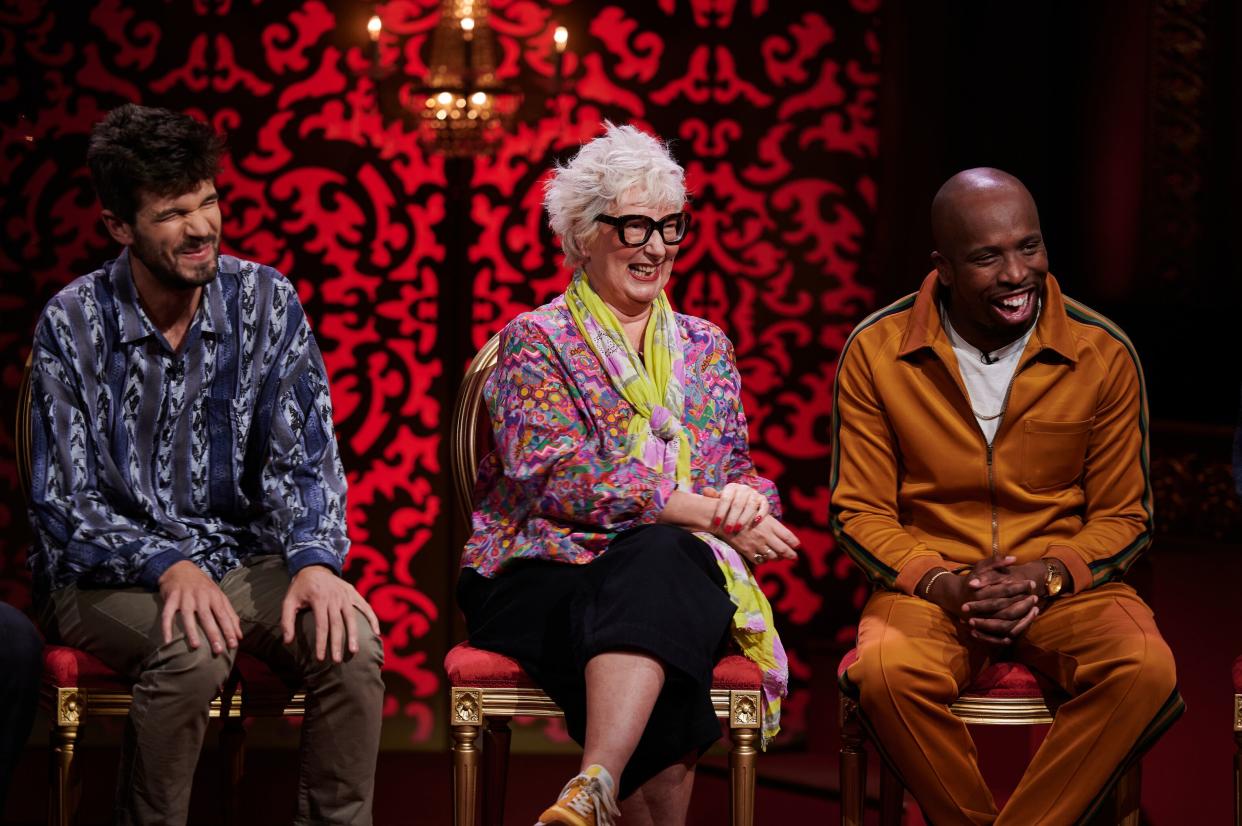 Taskmaster series 15 contestants Ivo Graham, Jenny Eclair and Kiell Smith-Bynoe.