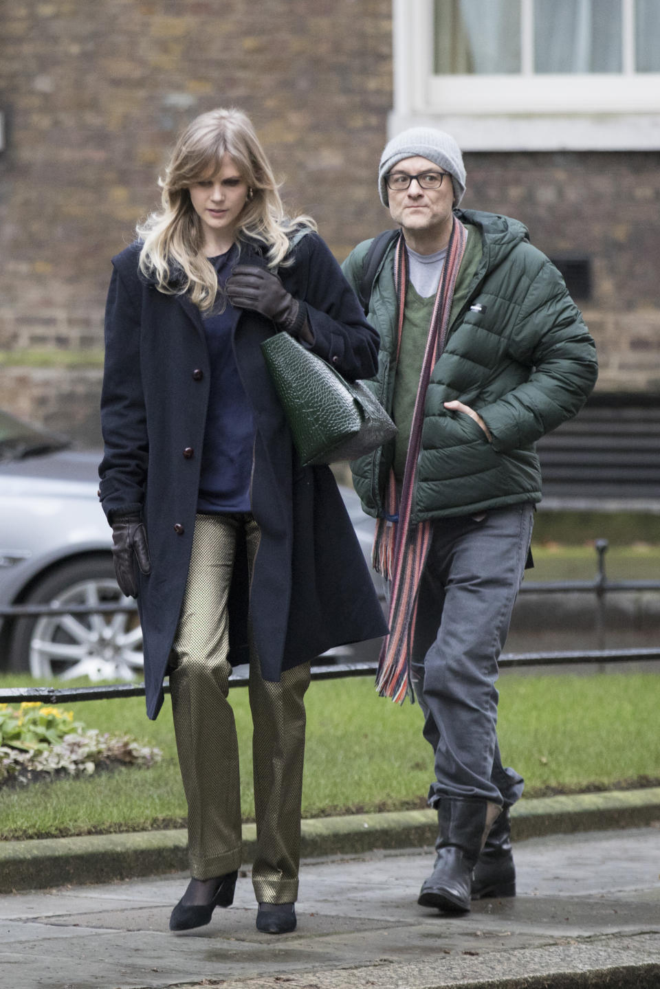 Prime Minister Boris Johnson's senior adviser Dominic Cummings arrives with an unidentified woman in Downing Street, London.