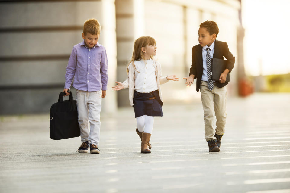 Kids in business attire