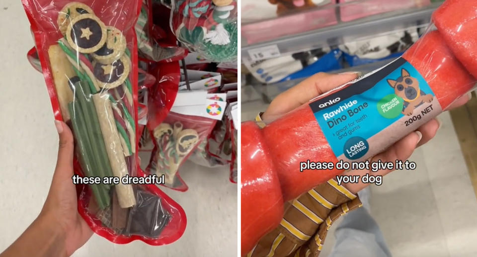 Kmart Christmas-themed dog treats