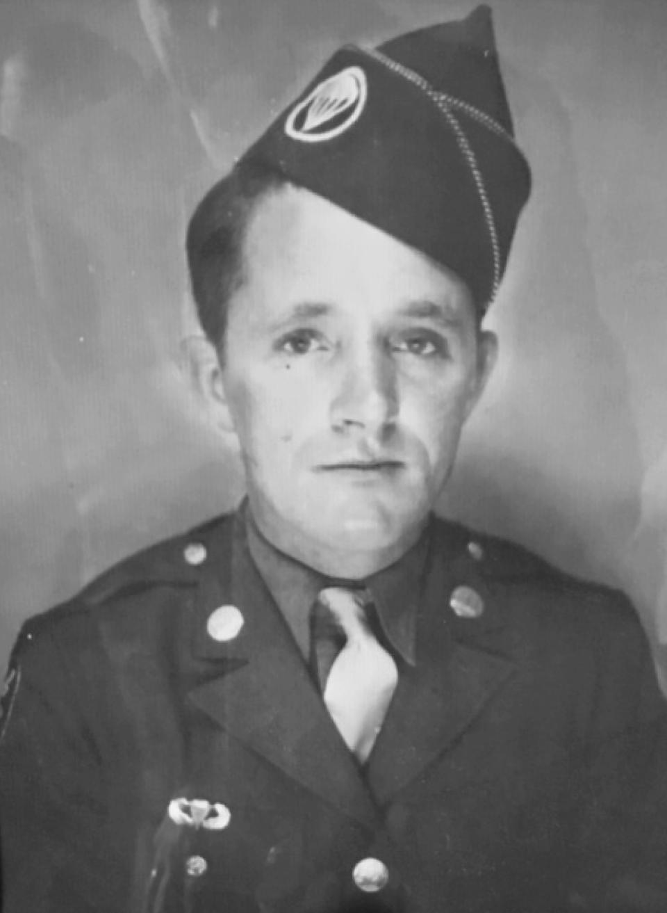 This image provided by the Department of Defense shows Army Pfc. Willard Jenkins. The remains of the U.S. Army paratrooper killed in World War II have been returned to his Pennsylvania hometown, 74 years after he died in the battle chronicled in the 1977 film "A Bridge Too Far." (Department of Defense via AP)