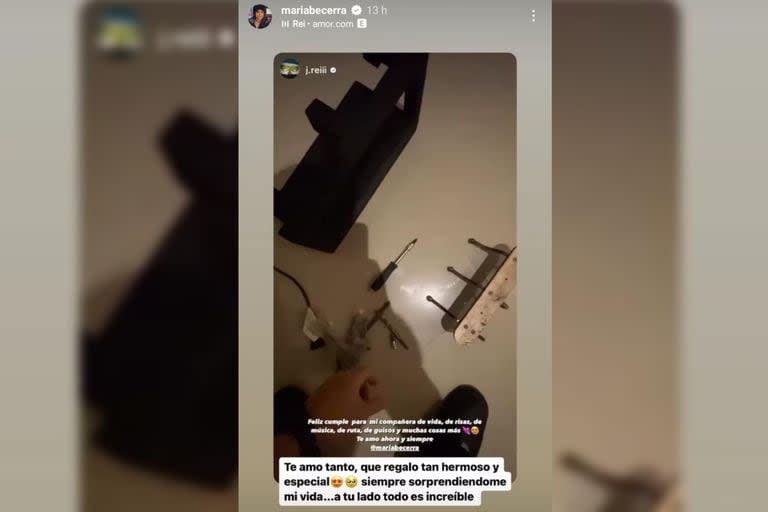 María Becerra agradeció el gran regalo de su novio (Foto Instagram @mariabecerra)