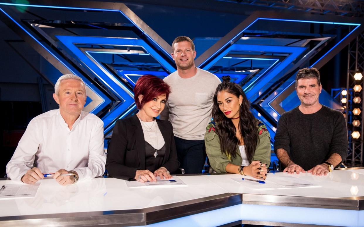 The X Factor judges with presenter Dermot O'Leary - ITV Picture Desk