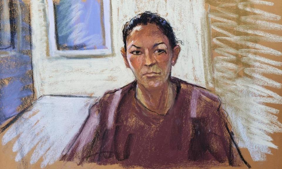 A courtroom sketch of Ghislaine Maxwell