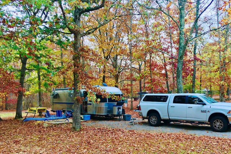Jim and Carmen Beaubeaux have been living full-time in their 30-foot Airstream trailer named Beauty since 2016. Photo courtesy of Carmen Beaubeaux/LivinginBeauty.net